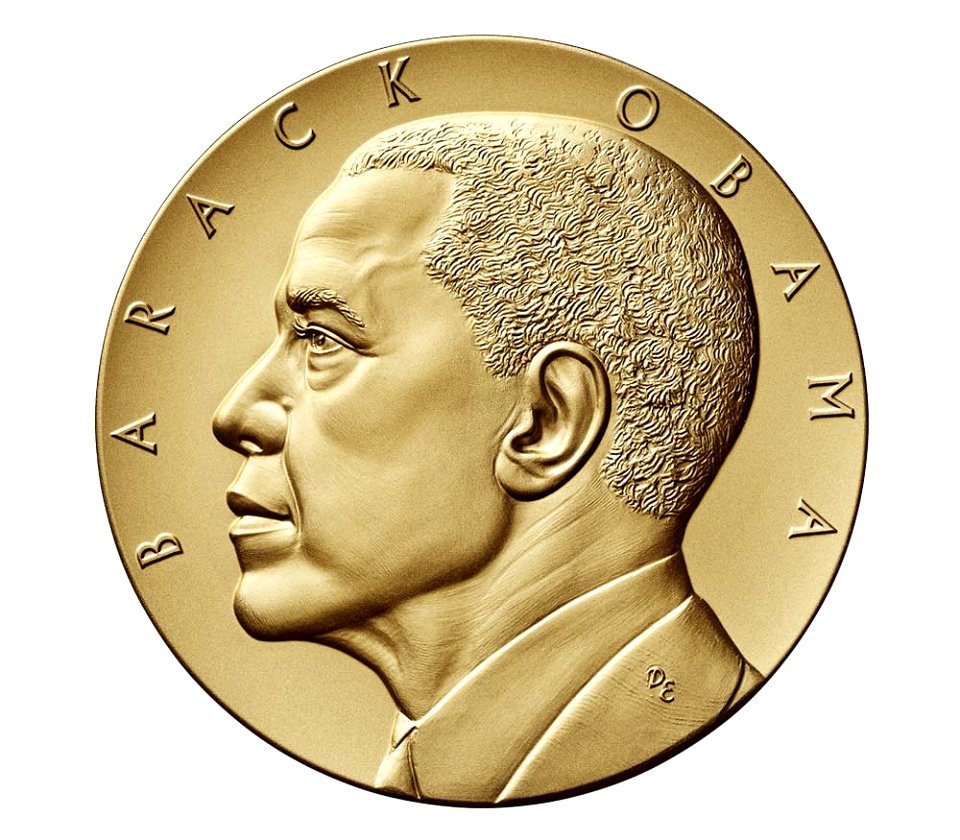 Barack Obama (Second Term) Bronze Medal, 3 Inch, obverse