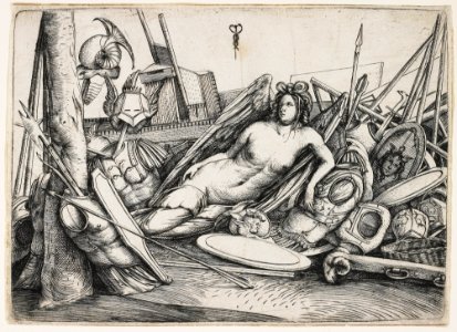 Jacopo de' Barbari - Victory Reclining Amid Trophies (Minneapolis Institute of Art)