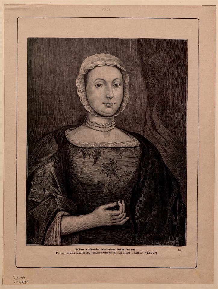 Barbara Kaściuška (Hleŭskaja). Барбара Касьцюшка (Глеўская) (A. Regulski, 1881) (2)
