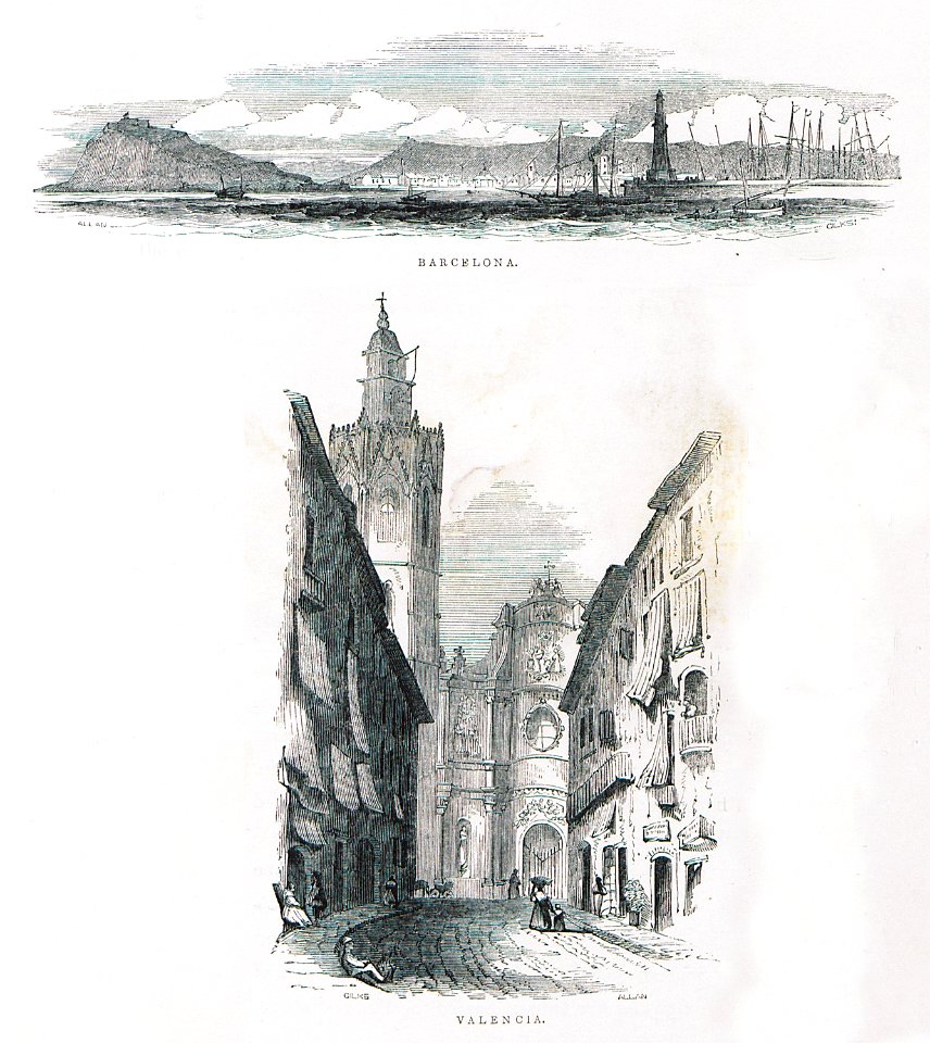 Barcelona Valencia - Allan John H - 1843
