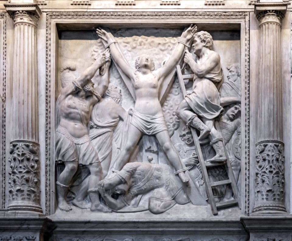 Barcelona Cathedral Interior - Crucifixion of St. Eulalia by Pedro Villar