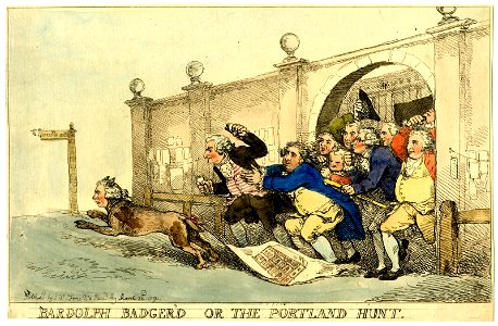 Bardolph badger'd or the Portland Hunt. (BM 1851,0901.515)