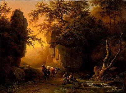 Barend Cornelis Koekkoek - Berglandschap bij ondergaande zon - 1410 (OK) - Museum Boijmans Van Beuningen