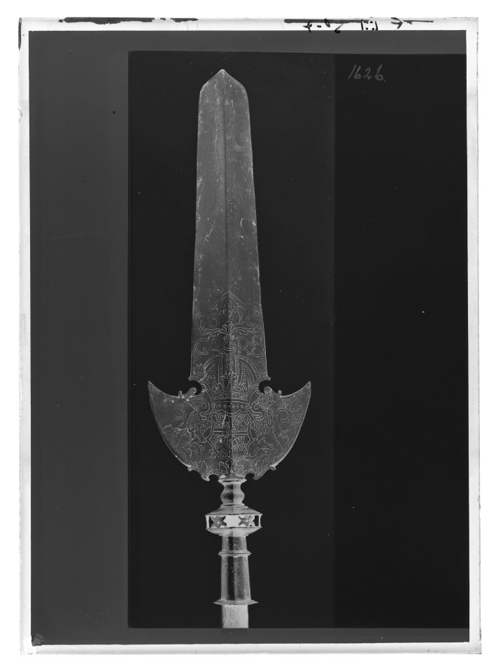Bardisan för Gustav II Adolfs drabanter m: 1626, tillverkad i Amsterdam - Livrustkammaren - 69552-negative