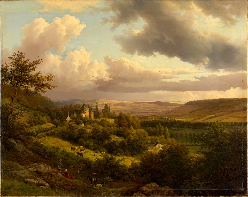 Barend Cornelis Koekkoek - Luxemburgische Landschaft mit Blick auf Schloss Berg - 8064 - Kunsthistorisches Museum