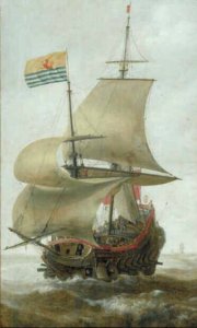 Barend Bosman - Een oorlogsschip op zee - 2484 (OK) - Museum Boijmans Van Beuningen