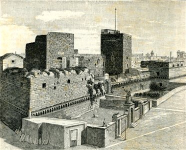 Bari antico castello xilografia di Barberis
