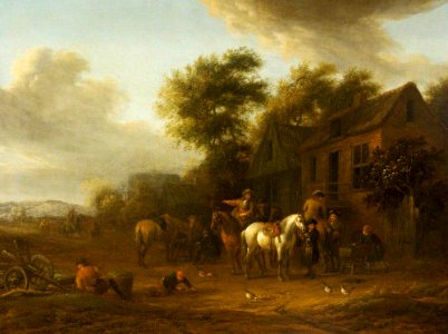 Barend Gael (c.1635-1698) - Horsemen Outside a Cottage - 453762 - National Trust