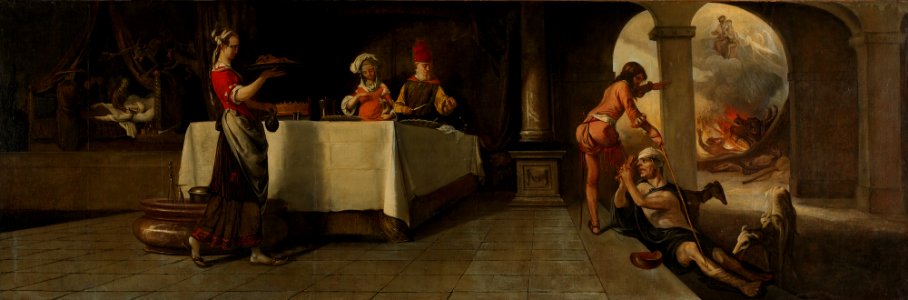 Barent Fabritius - De rijke man en de arme Lazarus - SK-A-2960 - Rijksmuseum