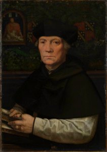 Barent van Orley - Bildnis des Jean Carondelet Außenseite, Wappen mit Devise und Inschrift (von späterer Hand) - WAF 742 - Bavarian State Painting Collections