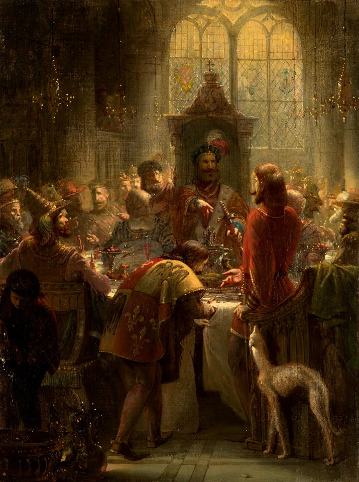 Barend Wijnveld - Anno 1395. Willem van Oostervant en het doorgesneden tafellaken - SA 5005 - Amsterdam Museum