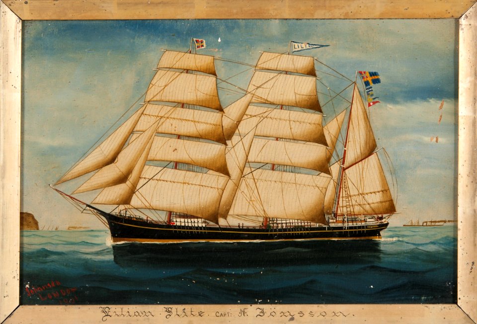 Barken LILIAN från Slite, Sjöhistoriska museet SM 23128
