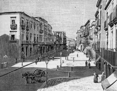 Barletta – Corso Vittorio Emanuele (xilografia)