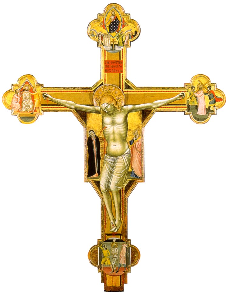 Barnardo daddi, crocifisso sagomato