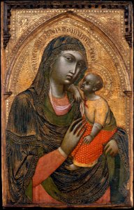 Barnaba da Modena - Virgin and Child - WGA1281. Free illustration for personal and commercial use.