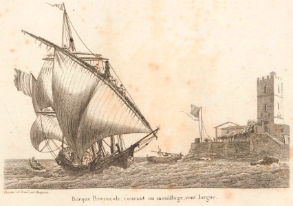 Barque provençale armée au début du XIXeme siècle