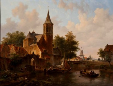 Bartholomeus Johannes van Hove - Stadsgezicht mogelijk Den Haag