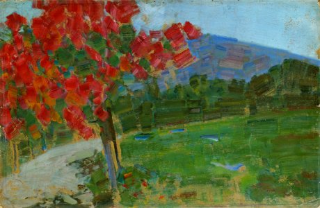 Rudolf Bartels - Landschaft mit Baum (1921)