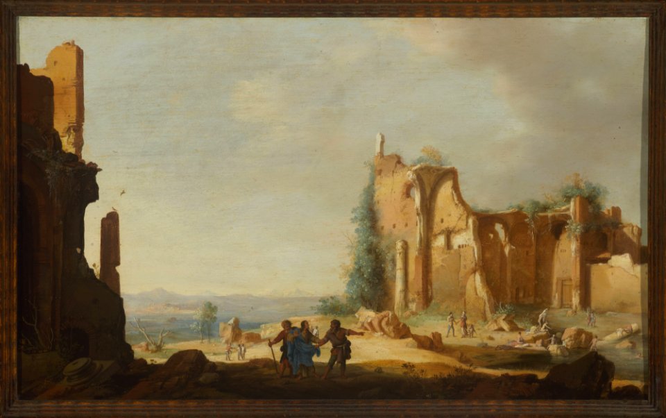 Bartholomeus Breenbergh - Christ on the way to Emmaus (Luke 24-28-29) - M.Ob.478 - National Museum in Warsaw