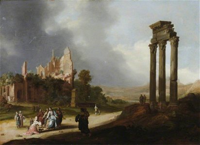 Bartholomeus Breenbergh (1598-1657) - Classical Ruins with Christ and the Woman of Samaria - 1139802 - National Trust
