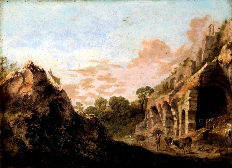Bartholomeus Breenbergh - Landscape with ruins - S-1998-508 - Finnish National Gallery