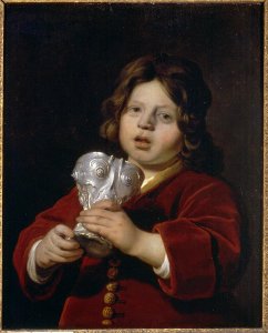 Bartholomeus van der Helst - Portrait of a Boy holding a Silver Drinking Cup