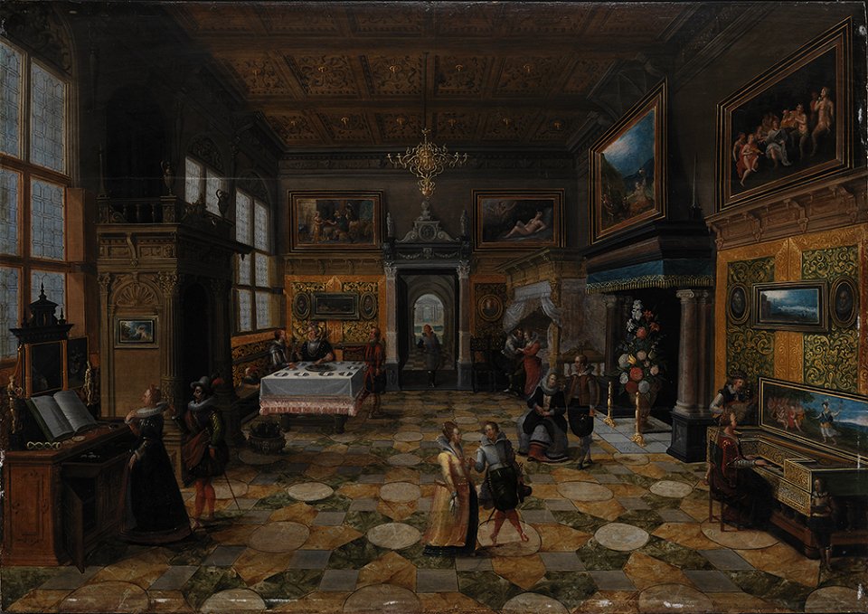 Bartholomeus van Bassen - Party Scene - KMSsp353 - Statens Museum for Kunst