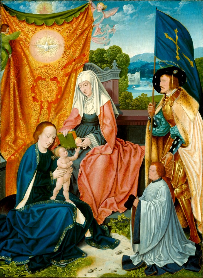 Bartel Bruyn, the elder - Virgin and Child with Saint Anne, Saint Gereon, and a Donor - 1933.1063 - Art Institute of Chicago