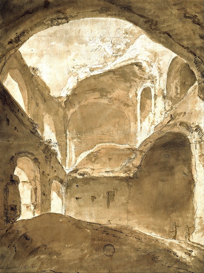 Bartholomeus Breenbergh - Interior of an Ancient Ruin - Google Art Project