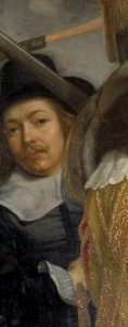 Bartholomeus van der Helst - Man on the far left 1639 (cropped)