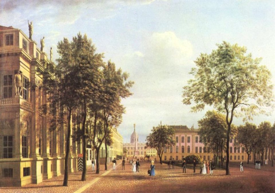 Fiakerplatz Plögerscher Gasthof Kommandantur Altes Rathaus Stadschloß 1839