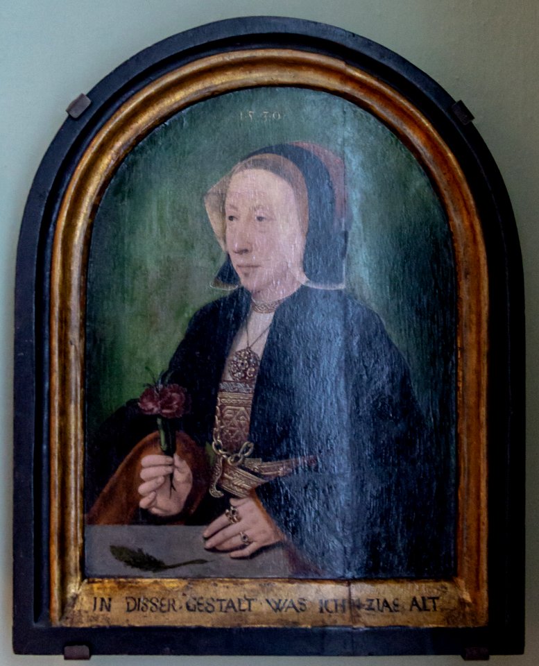 Bartholomäus Bruyn (I)-Dame mit zwei Nelken-4678