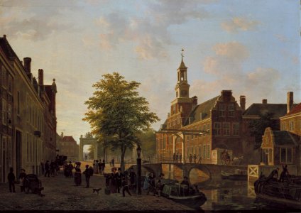 Bartholomeus Johannes van Hove, Gezicht op het Oude Vrouwen- en Kinderhuis aan het Zieken, ca. 1830