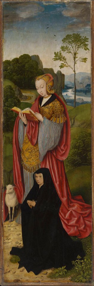 Bartholomäus Bruyn d. Ä. - Kreuzigungsaltar, Hl. Agnes und Stifterin - WAF 90 - Bavarian State Painting Collections