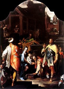 Bartholomeus Spranger - Adoration of the Kings - WGA21689. Free illustration for personal and commercial use.