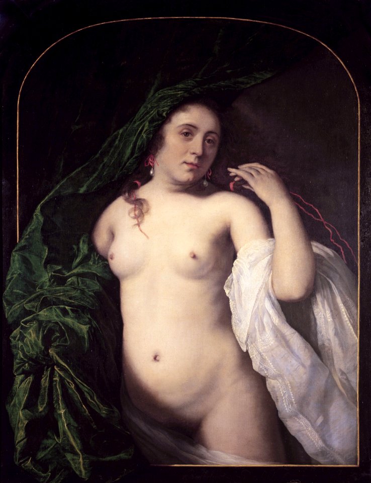Bartholomeus van der Helst - Een naakte vrouw met draperie 1658