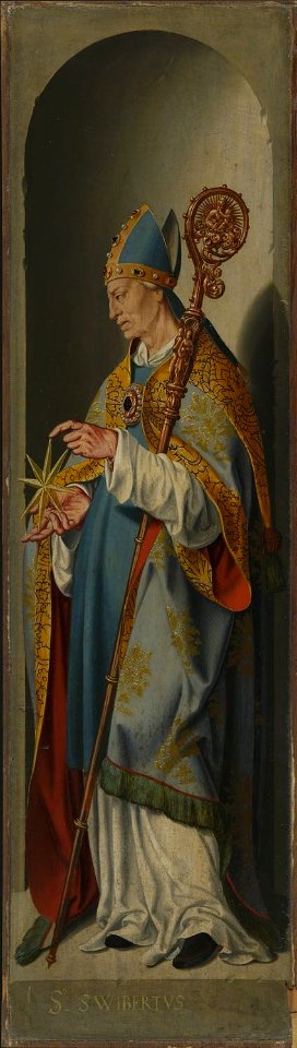 Bartholomäus Bruyn d. Ä. - Beweinungsaltar, Flügelaußenseite, Hl. Suitbert - WAF 118 A - Bavarian State Painting Collections