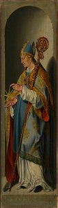 Bartholomäus Bruyn d. Ä. - Beweinungsaltar, Flügelaußenseite, Hl. Suitbert - WAF 118 A - Bavarian State Painting Collections