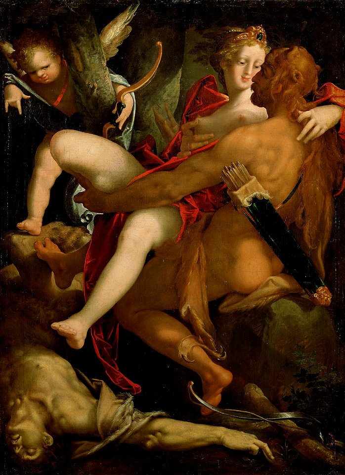Bartholomäus Spranger, , Kunsthistorisches Museum Wien, Gemäldegalerie - Herkules, Dejanira und der Kentaur Nessus - GG 2613 - Kunsthistorisches Museum