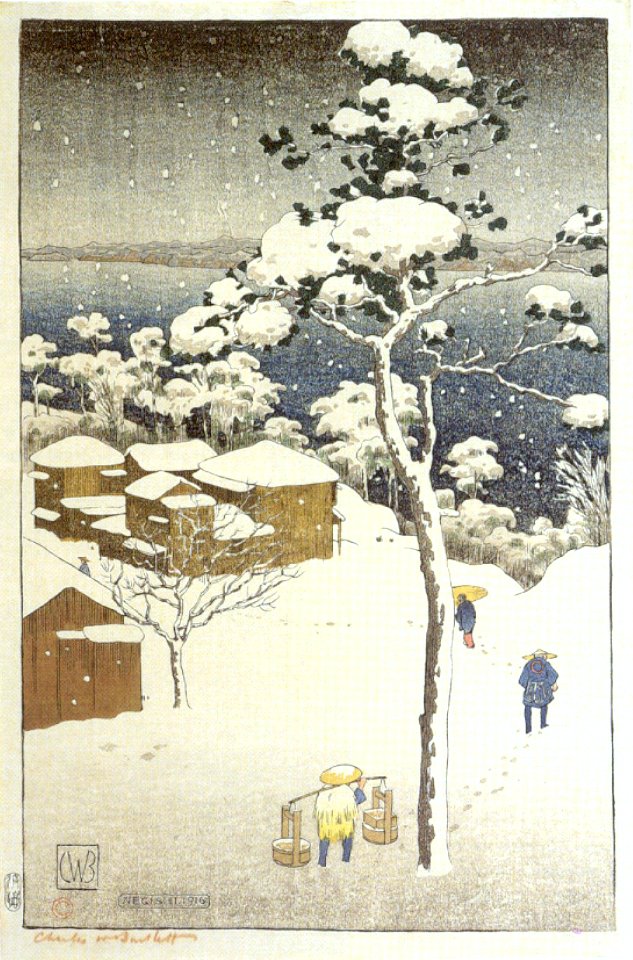 'Negishi -Japan-, woodblock print by Charles W. Bartlett, 1916, Honolulu Academy of Arts