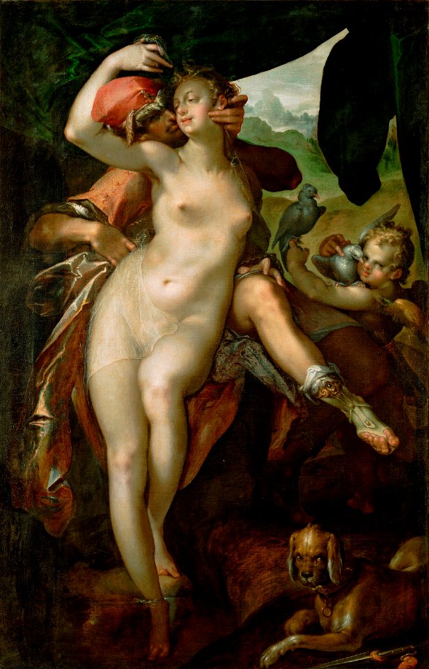 Bartholomäus Spranger, , Kunsthistorisches Museum Wien, Gemäldegalerie - Venus und Adonis - GG 2526 - Kunsthistorisches Museum