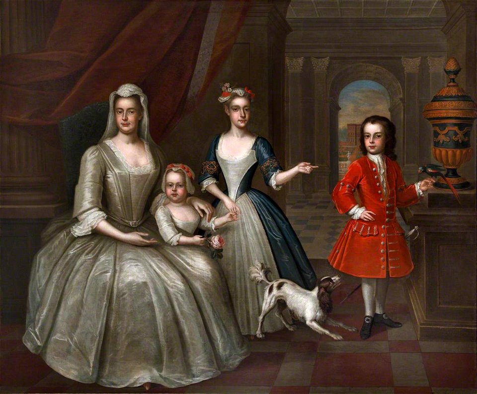 Bartholomew Dandridge (1691-c.1754) (attributed to) - Conversation Piece of the Lomax Family - 1440710 - National Trust