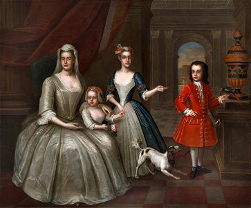 Bartholomew Dandridge (1691-c.1754) (attributed to) - Conversation Piece of the Lomax Family - 1440710 - National Trust