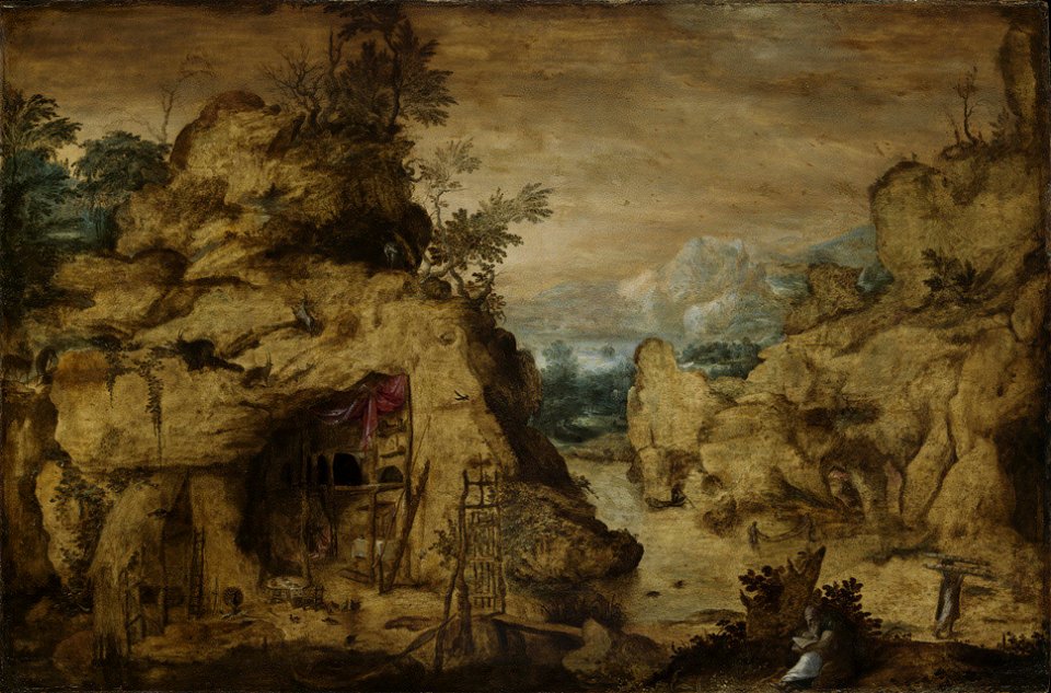 Bartholomäus Spranger - Gebirgslandschaft mit Einsiedler - 2449 - Staatliche Kunsthalle Karlsruhe