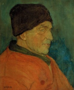'Fisherman, Holland', watercolor on paper by Charles W. Bartlett