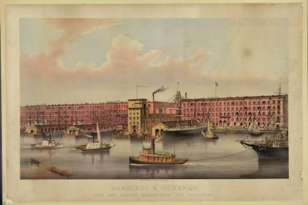 Bartlett & Greene's free and bonded warehouses and elevators - Endicott & Co., Lith. LCCN2003664243