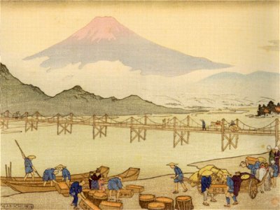 'Iwabuchi', woodblock print by Charles W. Bartlett