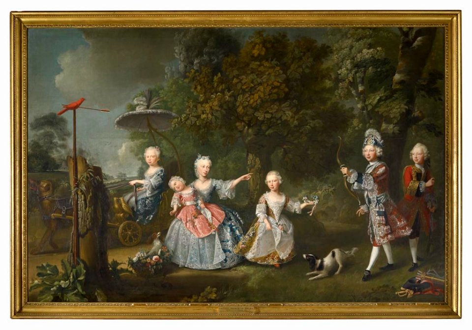 Barthélemy du Pan (1712-63) - The Children of Frederick, Prince of Wales - RCIN 403400 - Royal Collection