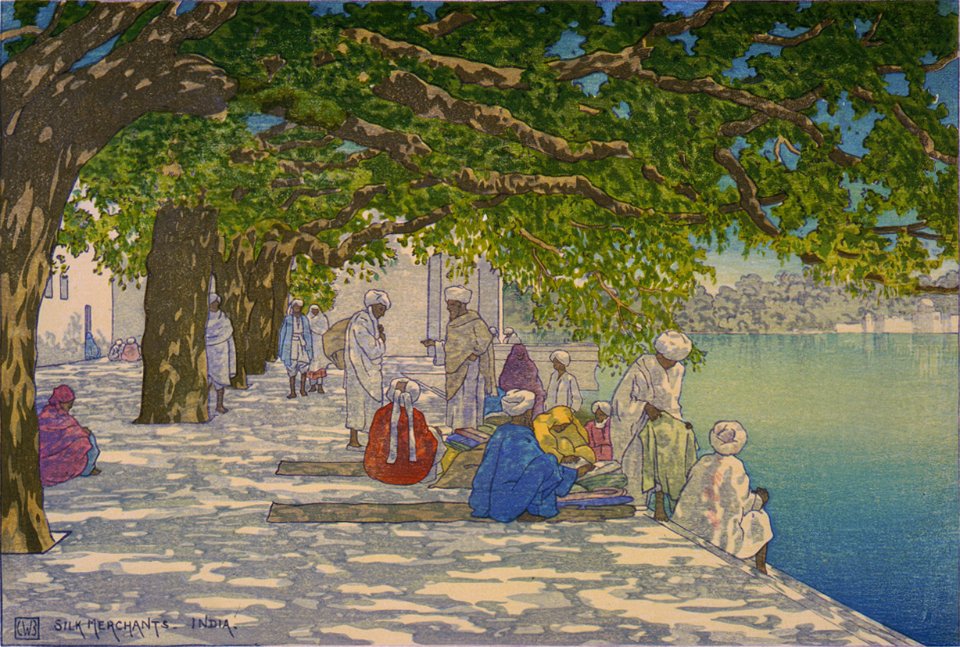 Silk merchants, India 3g02062u