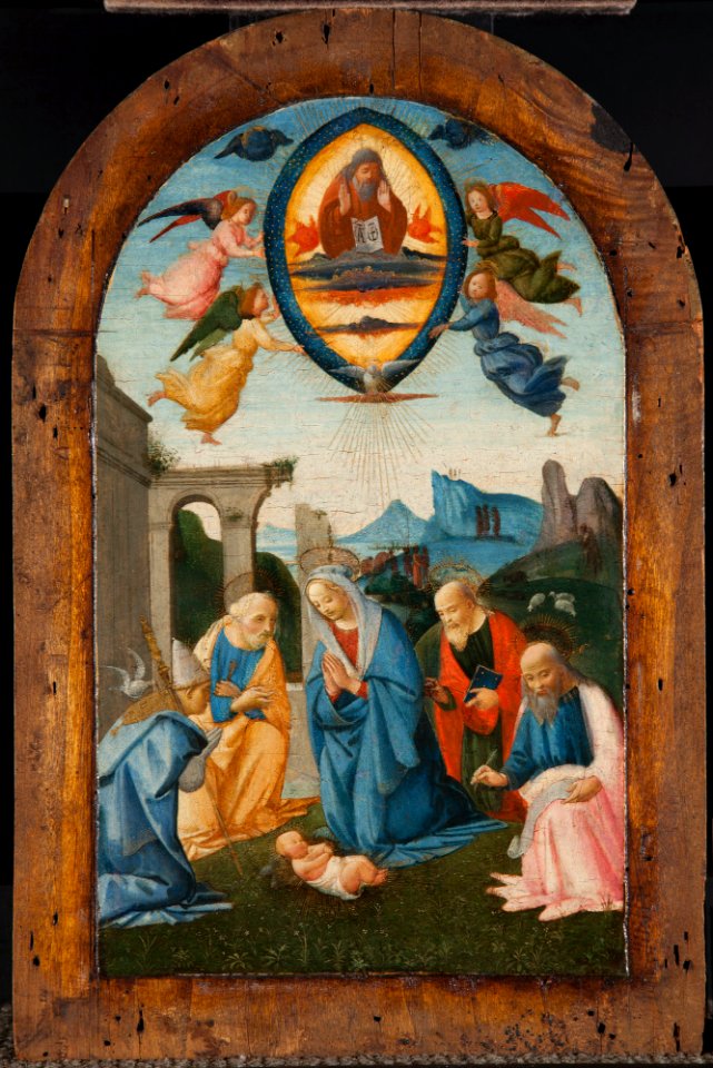 Bartolomeo di Giovanni - The Madonna and Four Saints Adoring the Infant Jesus - 52.229 - Detroit Institute of Arts